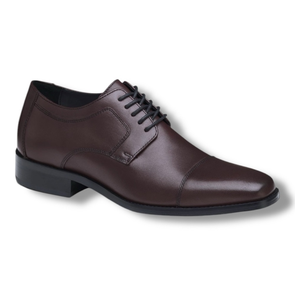 Johnston & Murphy Novick Cap Toe Oxford Burgundy Dress Shoes Size 10.5W